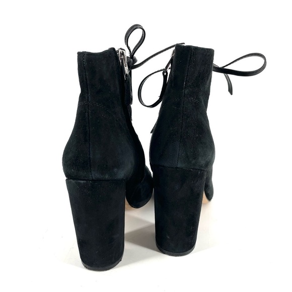 Sam Edelman Black Suede Yvie Lace Up Ankle Bootie - Picture 5 of 7